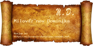 Milovánov Dominika névjegykártya